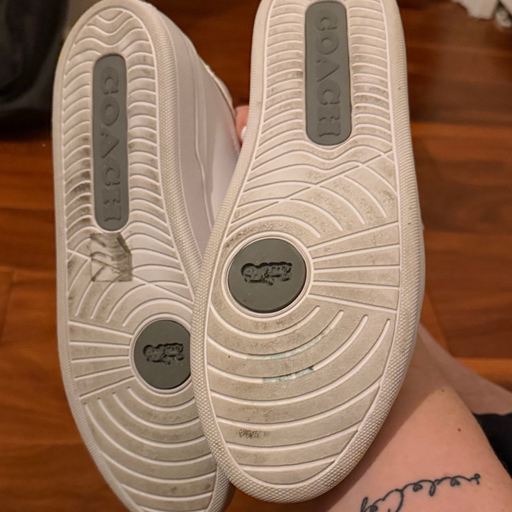 Coach Classic White Lace-Up Sneakers - Picture 5 of 5